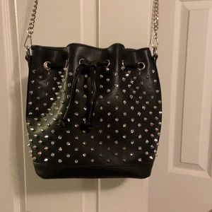 Spiked crossbody purse